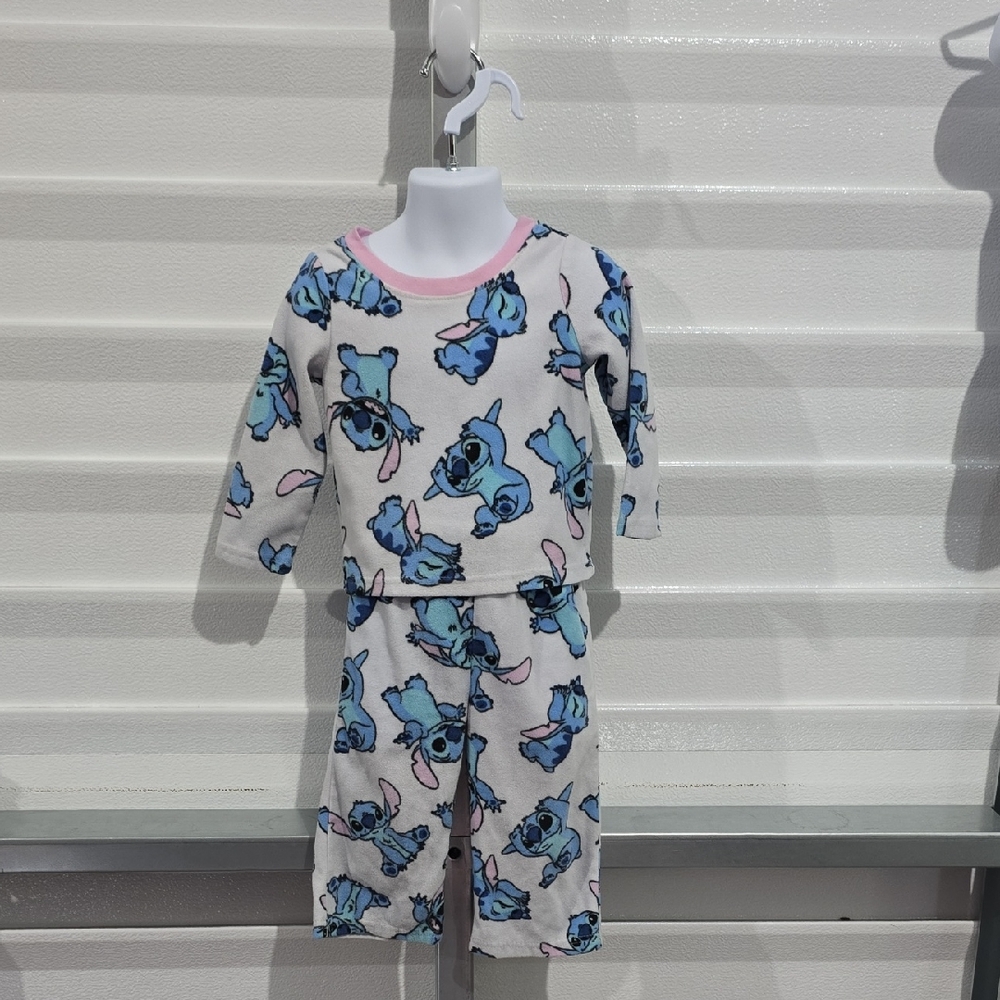 Disney Stitch Blue and Pink Pajama Set Size 2T